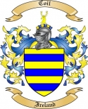 Coil Family Crest from Ireland