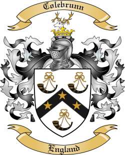 Colebrunn Family Crest from England