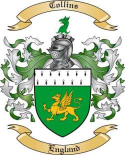 Collins Family Crest from England