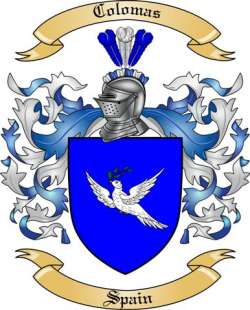 Colomas Family Crest from Spain