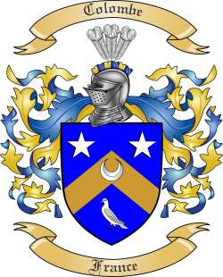Colombe Family Crest from France