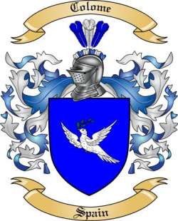 Colome Family Crest from Spain