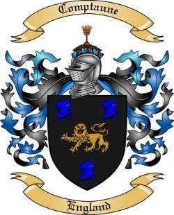 Comptaune Family Crest from England