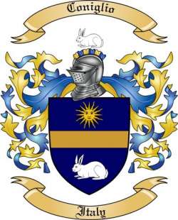 Coniglio Family Crest from Italy