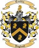 Conkin Family Crest from England