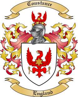 Constance Family Crest from England
