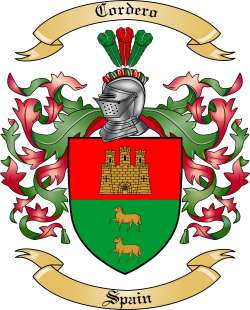 Cordero Family Crest from Spain