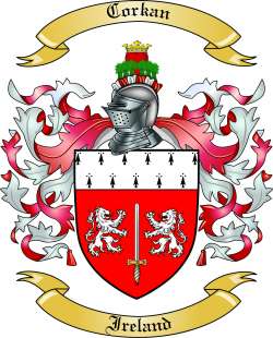 Corkan Family Crest from Ireland