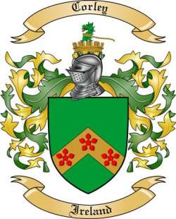 Corley Family Crest from Ireland