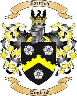 Cornish Family Crest from England