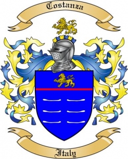 Costanza Family Crest from Italy