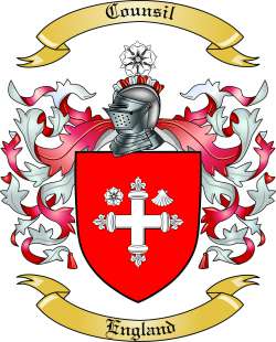 Counsil Family Crest from England