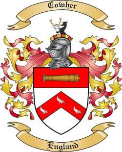 Cowher Family Crest from England