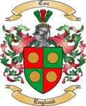 Cox Family Crest from England