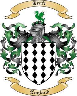 Craft Family Crest from England