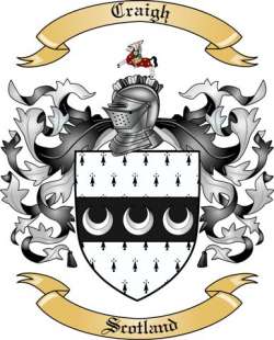 Craigh Family Crest from Scotland