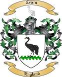 Crain Family Crest from England