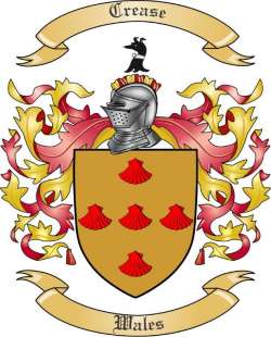 Crease Family Crest from Wales