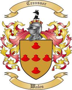 Creasser Family Crest from Wales
