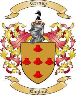 Creasy Family Crest from England