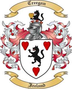Creegan Family Crest from Ireland