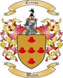 Creese Family Crest from Wales