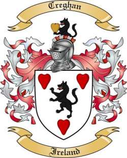 Creghan Family Crest from Ireland