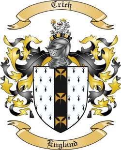 Crich Family Crest from England
