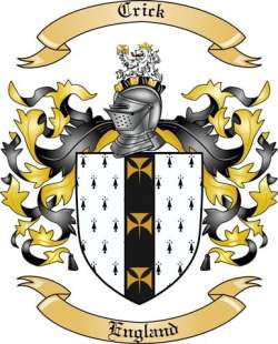 Crick Family Crest from England