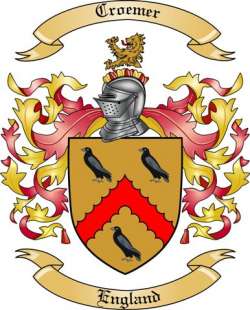Croemer Family Crest from England