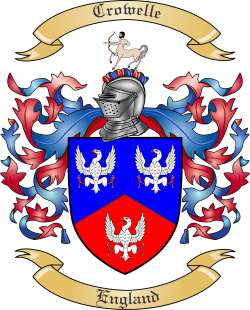 Crowelle Family Crest from England
