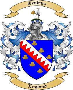 Cruwys Family Crest from England