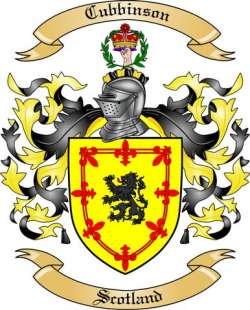 Cubbinson Family Crest from Scotland