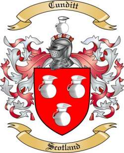 Cunditt Family Crest from Scotland