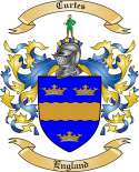 Curtes Family Crest from England