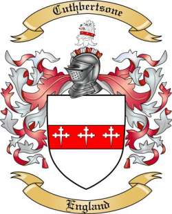 Cuthbertsone Family Crest from England