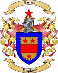 Cyrus Family Crest from England
