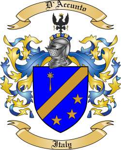 D'Accunto Family Crest from Italy