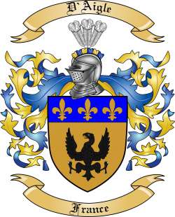 D'Aigle Family Crest from France