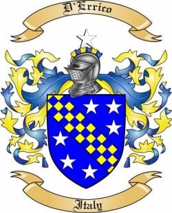 D'Errico Family Crest from Italy