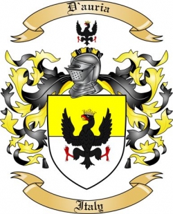 D'auria Family Crest from Italy