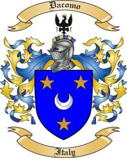 Dacomo Family Crest from Italy