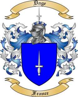 Dage Family Crest from France
