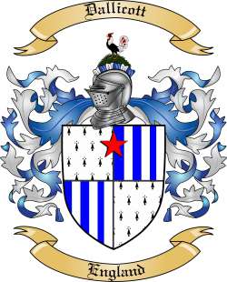 Dallicott Family Crest from England