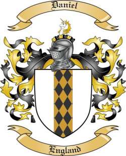 Daniel Family Crest from England