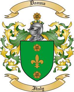 Danna Family Crest from Italy
