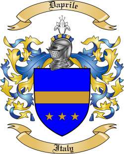 Daprile Family Crest from Italy