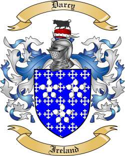 Darcy Family Crest from Ireland