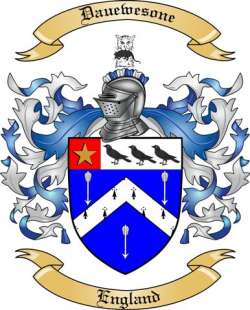 Dauewesone Family Crest from England