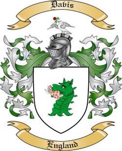 Davis Family Crest from England